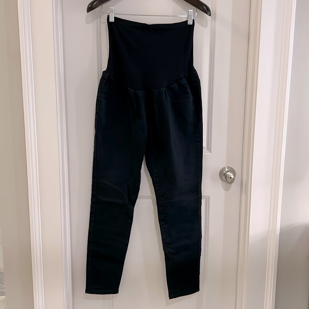 Motherhood Indigo Blue black maternity skinny jeans, size XL